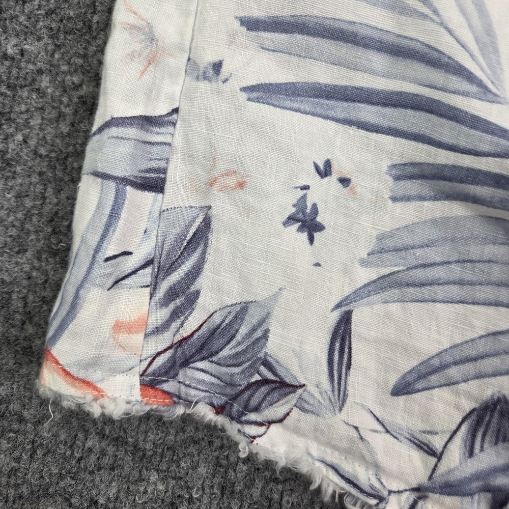 Tommy Bahama Dress Shift Womens XS White Linen Floral Tropical‎ Short Sleeve - Picture 2 of 12